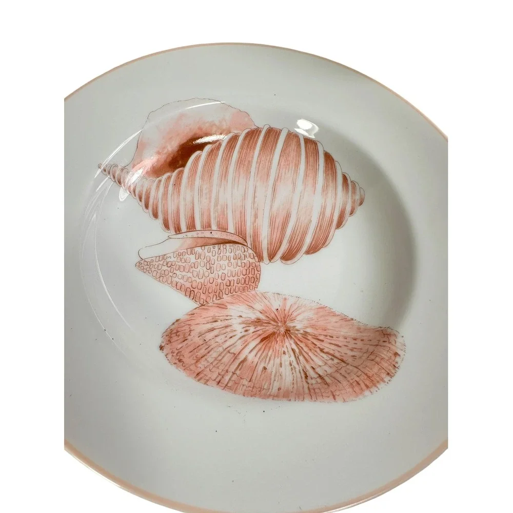 Vintage 1976 Fitz and Floyd Coquille Seashell Dinner Plate 10.25 Inch Porcelain